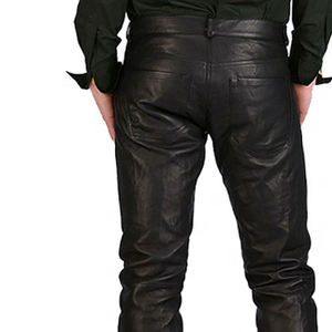 Pantalones de Cuero de Diseño para Hombre, Ropa de Moda Personalizada, OEM ODM, Pantalones de Cuero Genuino, Calidad de Fabricación Premium - Product Image 5