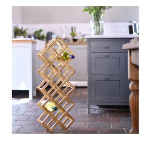 Producto de alta demanda: Estante para vinos decorativo de aluminio sólido dorado, redondo, para decoración de mesa y cocina, para el hogar. - Product Image 1