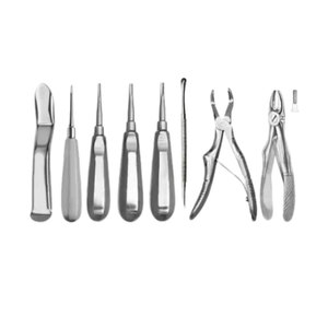 Juego de 8 Instrumentos Dentales Veterinarios Básicos de Acero Inoxidable para Extracción de Dientes, Herramientas para Cirugía Oral - Product Image 1