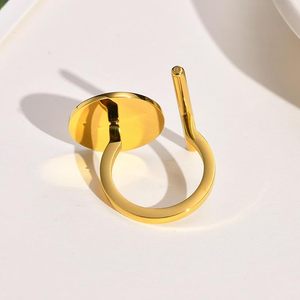 Wholesale Geometric Adjustable Unique Stainless Steel 18K Gold Plated Non Tarnish Wedding Finger <b>Rings</b> High Quality Fashion - Product Image 3
