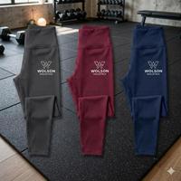 Leggings de fitness pour femmes, taille haute, coupe évasée, longueur intégrale, tissu côtelé extensible, design sans couture, poches, ceinture élastique pour le yoga