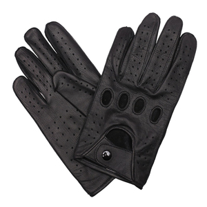 Gants de Conduite Décontractés Unisexe en Peau de Mouton Respirante, Style Sportif, Coupe Ajustée, Doigts Entiers, Quatre Saisons - Product Image 5