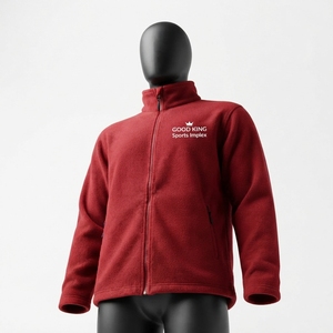 Veste polaire personnalisée pour homme, col montant, vêtements de sport d'extérieur, veste polaire zippée pour l'automne - Product Image 5