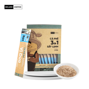 กาแฟสำเร็จรูปมิลานโน ฟรีซฟรายด์ 3in1 รสโรบัสต้าผสมมะพร้าว 10 ซอง x 16 กรัม รสขมเข้มข้น ฟูลซิตี้+ อายุการเก็บรักษา 18 เดือน ผลิตในเวียดนาม - Product Image 1