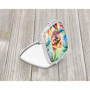 Pomarian Luau Miroir de maquillage de voyage compact Design de poche pliable pour femmes et filles pour cadeaux et décoration intérieure - Product Image 2