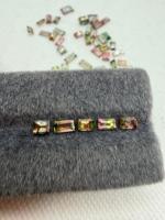 Tourmaline naturelle bicolore taille baguette 7x3-5x3mm, lot de 16 carats, Mines africaines, jeu de couleurs, pour la création de bijoux personnalisés, Zehra Gems, sans trou
