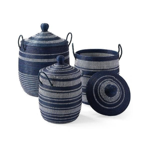 Meilleure vente en gros de paniers de rangement en jonc de mer tissés à la main et écologiques solutions de blanchisserie personnalisables pour la décoration intérieure directement de l'usine Vietnam - Product Image 1