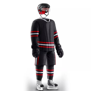 Ice Hockey Uniform Jersey Customizable Color Printed Short Sleeve Unisex Adult for - Product Image 2