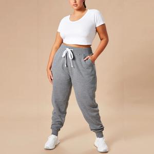 Pantalon de sport ample sur mesure, couleur unie, en molleton épais, coupe droite, et pantalon de survêtement décontracté, automne-hiver - Product Image 4