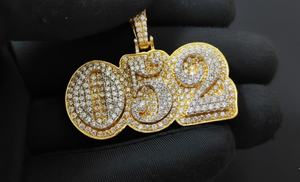 จี้เพชรโมอิสซาไนต์ทรงกลมเบอร์ 052 ชุบทอง 18K แบบฮิปฮอป สำหรับทุกเพศ - Product Image 6