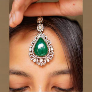 Cadena de eslabones chapada en oro de moda Maangtika, joyería de moda de latón elegante para mujer para uso diario - Product Image 1