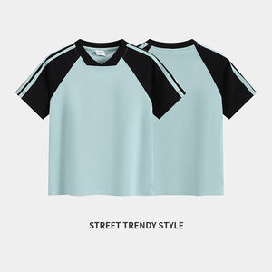 Camiseta Deportiva de Manga Raglán con Cuello en V para Hombre, de Secado Rápido, Corte Regular, 100% Poliéster, Diseño Sólido Tejido - Product Image 3