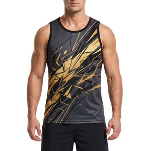 Camiseta Deportiva de Alto Rendimiento para Hombre, Transpirable, de Poliéster, Diseño Diagonal Dinámico, para Entrenamiento Físico - Product Image 4