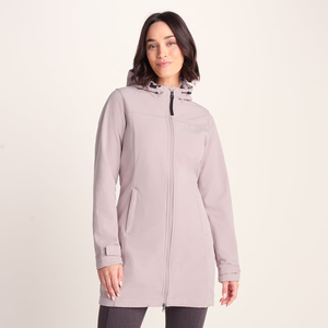 Chaqueta Softshell Larga para Senderismo Unisex 2026, Chaqueta Impermeable Ligera y Duradera para Exteriores, Chaqueta Larga con Capucha para Mujer, Otoño - Product Image 1