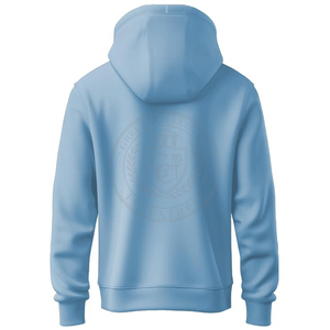 Sudadera con Capucha de Algodón Grueso con Logotipo Bordado Griego, Color Azul Claro, para Hombre y Mujer, Sudadera con Capucha de Forro Polar, Etiqueta Privada Personalizada - Product Image 2