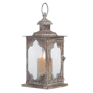 Nouvelle lanterne en métal rustique au design moderne et tendance, élégante avec poignée, taille, forme et couleur personnalisables parfaites - Product Image 3