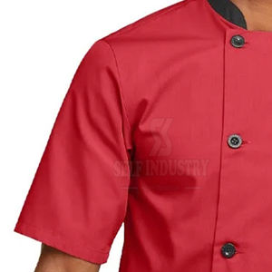 เสื้อเชฟคุณภาพสูงสำหรับผู้ชายจาก Kivotech ขายส่ง เสื้อเชฟติดกระดุม ชุดยูนิฟอร์มสำหรับเชฟร้านอาหาร - Product Image 6