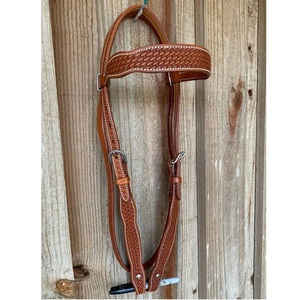 Wholesale Customised Genuine Leather Western Bridle Hand Made Horse Riding Tack with Soft Padding Side <b>Pull</b> Design - Product Image 5