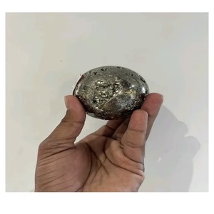 Esfera de Cristal de Pirita Druzy Tallada a Mano Natural – Piedra de Abundancia Tallada para Decoración del Hogar, Regalo de Gujarat - Product Image 1