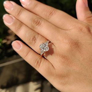 Bague de fiançailles magique en diamant ovale de 1,00 à 3,00 carats, sertie en cathédrale, en argent 925, bijoux fins, cadeau d'anniversaire pour femme - Product Image 5