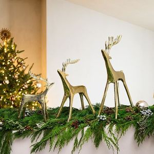 Premium Decorative Aluminum Reindeer Table Centerpiece Stylish Holiday Deer Sculpture For Dining Table Decoration - Product Image 1