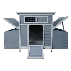 Grande Pollaio in Legno per Esterni con 2 Cassette Nido Laterali, Gabbia per Galline e Pollame per Uso Esterno - Product Image 2
