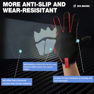 Guantes de Trabajo Tácticos de Seguridad Antivibración para Exteriores, Resistentes a Cortes, de PU de la Mejor Calidad, para Mecánicos, Anti-Impacto y a Prueba de Golpes - Product Image 3