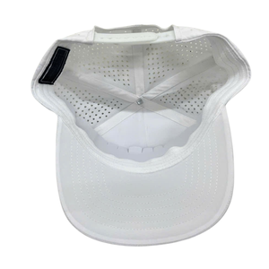 5-Panel Blank Structured Golf Cap Custom Embroidery Logo Image Sporty Laser Cut Hole Waterproof Breathable Rope Baseball Caps - Product Image 5