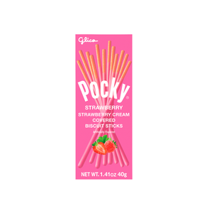 Bulk Wholesale Pocky Heartful Strawberry Flavor 24 Pack 40g Japanese Style <b>Biscuit</b> Sticks With Strawberry Cream Topping - Product Image 1