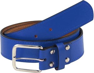 Ceinture Formelle en Cuir Véritable Couleur Unie en Peau de Vache avec Boucle Ardillon Rectangulaire Argentée Durable Moulage Monobloc - Product Image 4