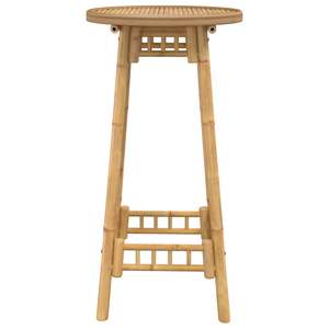 Table de bar d'extérieur avec repose-pieds rond en bambou, mobilier d'extérieur rond durable - Product Image 6