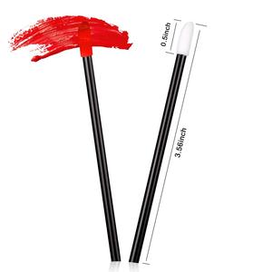 50pcs Disposable <b>Nylon</b> Lip Scrub Brush Lip Gloss Wand <b>Plastic</b> Lipstick Applicator Beauty Tool - Product Image 4