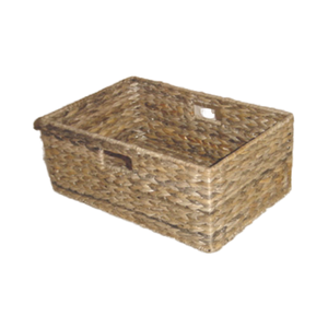 Poignée de panier de rangement en jacinthe d'eau tissée à la main à un prix économique pour chambre à coucher salon salle de bain Organisation paniers tissés - Product Image 2