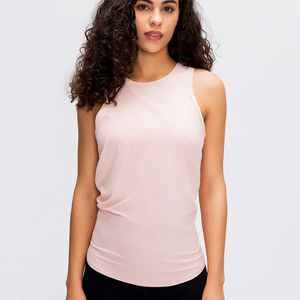 Camiseta Deportiva de Alta Calidad para Mujer, Talla XS, Cómoda, Transpirable, Tejido Sostenible, Ajustada, para Verano, Estilo Sexy, Vestido de Yoga - Product Image 1