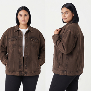 Womens Washed <b>Denim</b> Trucker <b>Jacket</b> Full Sleeve Turn-down Collar <b>Denim</b> Style Outerwear Jeans Plus Size <b>Denim</b> <b>Jackets</b> Ladies - Product Image 6
