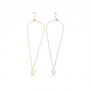 Collana con Ciondolo a Forma di Lettera U in Acciaio Inossidabile, Catena in Oro 18K o Argento, Gioielli da Donna - Product Image 2