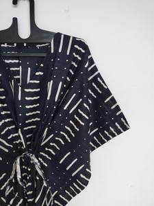 Vestido Kaftán de Algodón Hecho a Mano en India, Ligero, Estilo Kimono, para Playa - Product Image 4