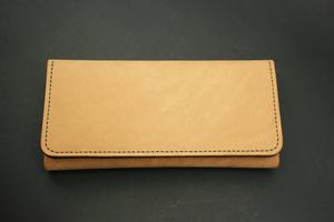 Cadeau de compartiment de téléphone long cousu à la main de 12 cartes de deux couleurs minimalistes pour le portefeuille de femme pour la LSW-0096 de vacances - Product Image 2