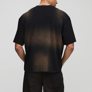 T-shirt Homme Oversize en Coton 100% de Haute Qualité, Impression Numérique Personnalisée, Logo Hip Hop, Couleur Unie, Épaules Tombantes - Product Image 2