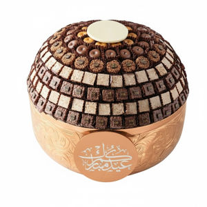 Bol de service en métal finition cuivre design vintage pour desserts et sucreries, vaisselle d'hôtel moderne polie pour célébrations, présentation de chocolats - Product Image 2