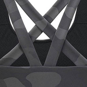 Sujetador deportivo de fitness para mujer al por mayor, transpirable, con soporte alto cruzado, acolchado, sin costuras, push-up, para yoga y entrenamiento. - Product Image 3