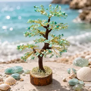 Wholesale Handmade Amazonite Gemstone <b>Tree</b> 300 Beads Crystal <b>Tree</b> of Life Feng Shui Home Decor - Product Image 3