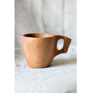 Taza de Madera Rústica Hecha a Mano, Taza de Café de Madera Maciza Natural, Vajilla Ecológica para el Hogar, Cafetería, Restaurante - Product Image 1