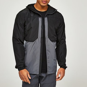Ensemble coupe-vent pour homme sur mesure, fabrication directe usine, couleur unie, tissu imprimé avec logo, taille adulte, hiver, OEM - Product Image 2