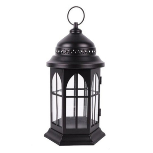 Lanterne à bougie portable en métal noir mat, vente en gros unique, pour l'intérieur et l'extérieur - Product Image 5