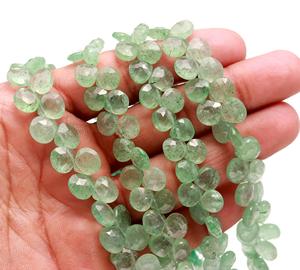 RAY FINE ORNATES - Cuentas de Piedra Semipreciosa de Aventurina Verde Natural, Facetadas, Ovaladas, de 8 mm, Certificadas por Terceros, Venta al por Mayor - Product Image 1