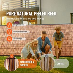 Recinzione Naturale in Canna 1,2 m x 5 m, Confezione da 2, Schermo Decorativo per Balcone Esterno, Traliccio per Patio e Giardino - Product Image 1