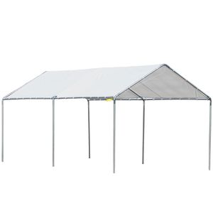 Tettoia per Auto 3x6 Metri, Robusta, Grigia, Protezione UV e Impermeabile, Design Semplice da Aprire, per Parcheggio - Product Image 1