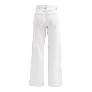 Custom Color Women's Corduroy Streetwear Wide Leg High <b>Waist</b> Vintage <b>Jeans</b> Summer Breathable Eco-Friendly - Product Image 2