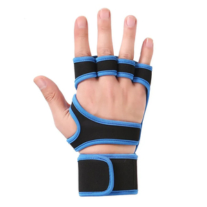 High Quality Durable Adjustable Half <b>Finger</b> Custom Workout Fitness Sports Gym Gloves with Wrist <b>Strap</b> Half <b>Finger</b> Glove - Product Image 3